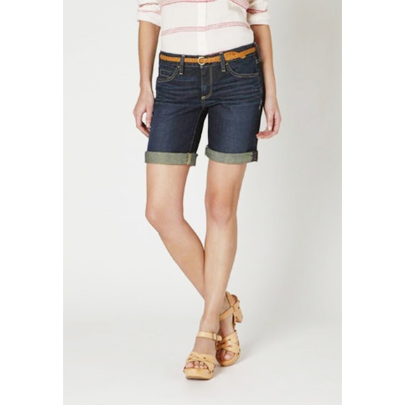 womens denim walking shorts